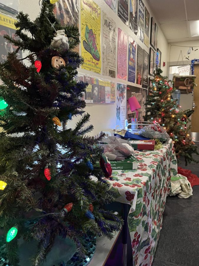 Two Christmas trees in Mr. Shehs room symbolizes the love that he has for his IB and Journalism/Creative Writing students. I think it is very sweet; says Sophomore Kara Hairston. It is nice to know that he cares enough to make the classroom feel like a home; especially when finals rolls around and everyone seems to be on edge. 
